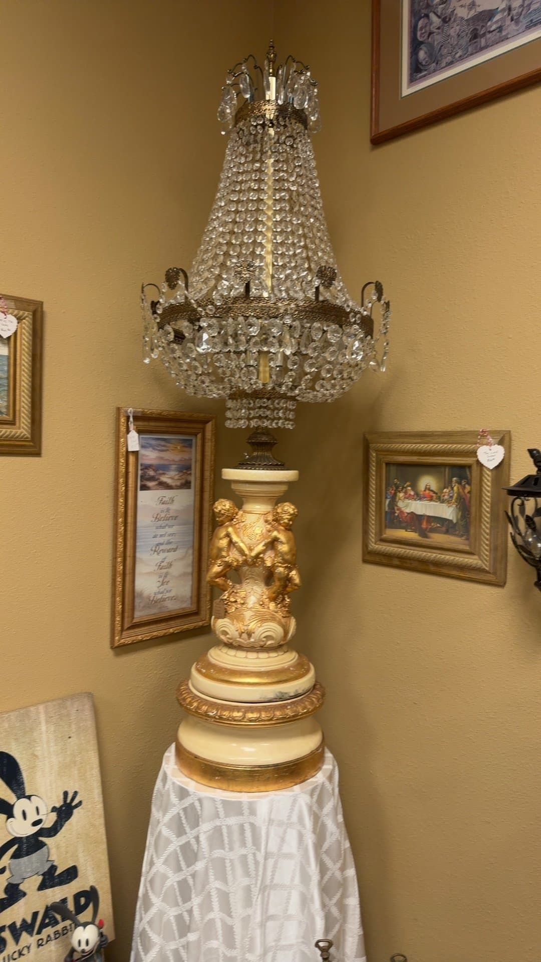 French Empire Basket Crystal Chandelier - Image 1