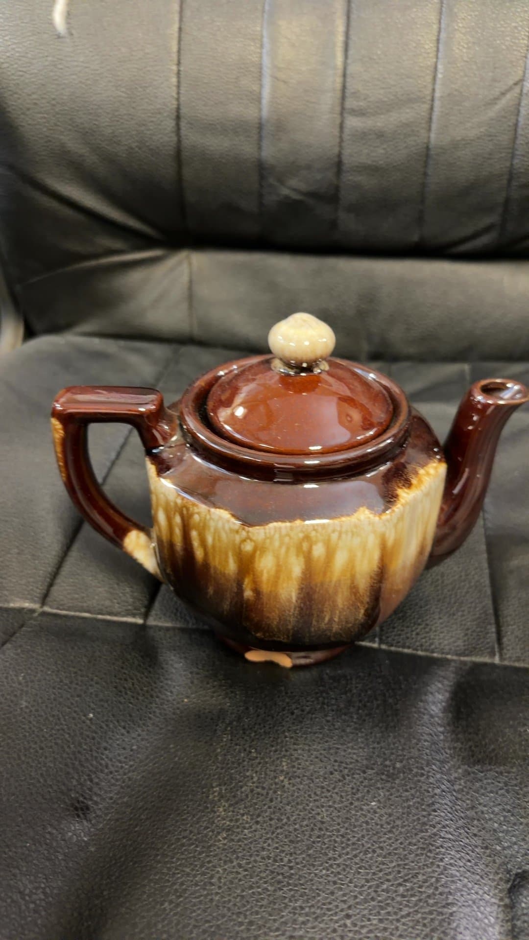 Vintage Ceramic Glazed Teapot - Image 1