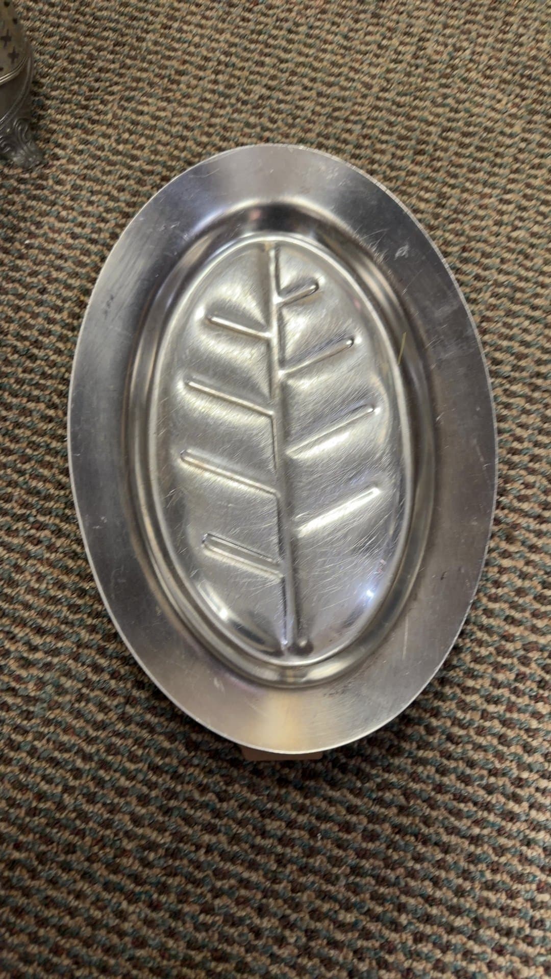 1950s-60s Aluminum Sizzling Steak Platter - Image 1