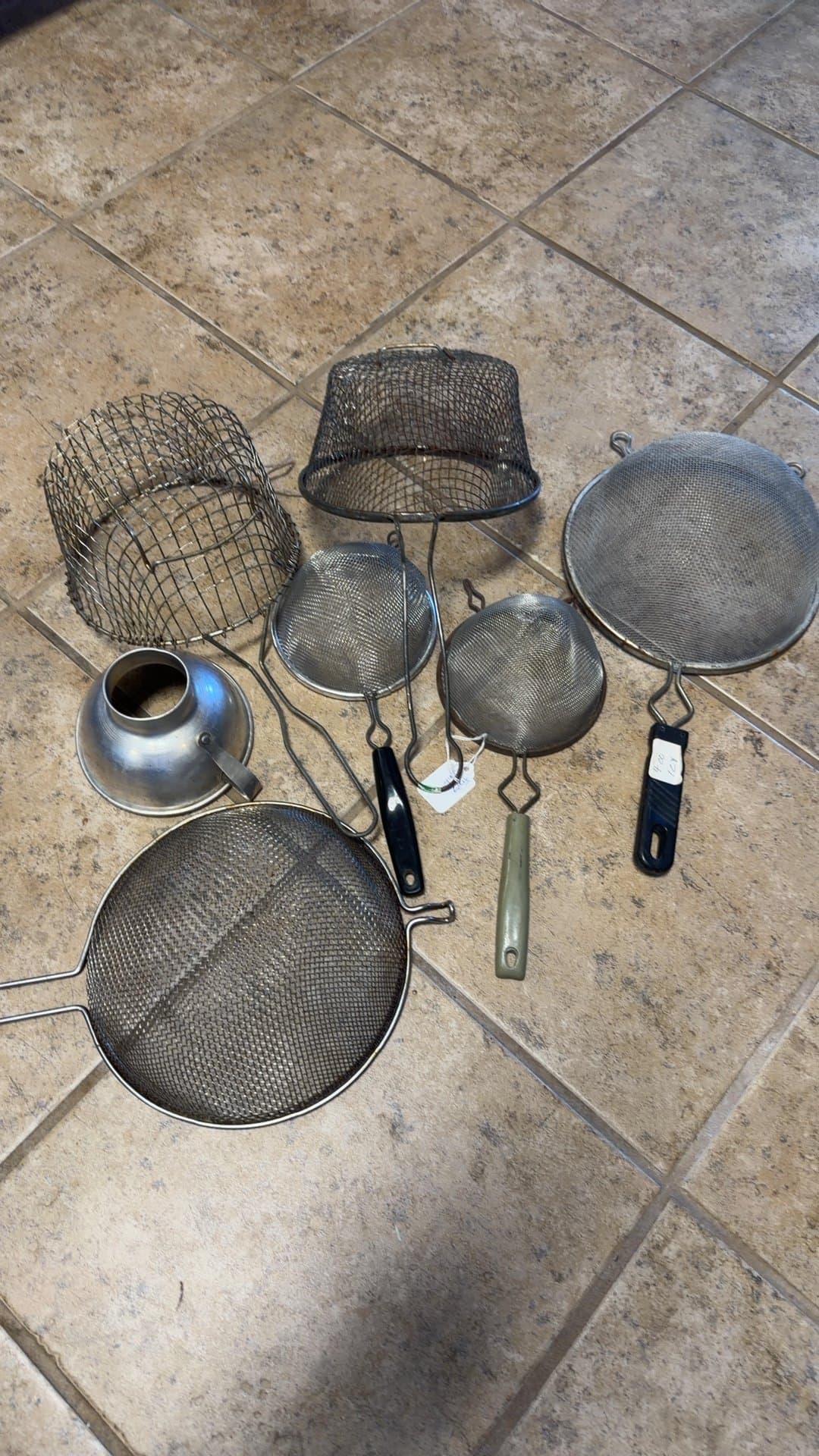 Vintage Assorted Kitchen Strainer and Sifter - Image 1