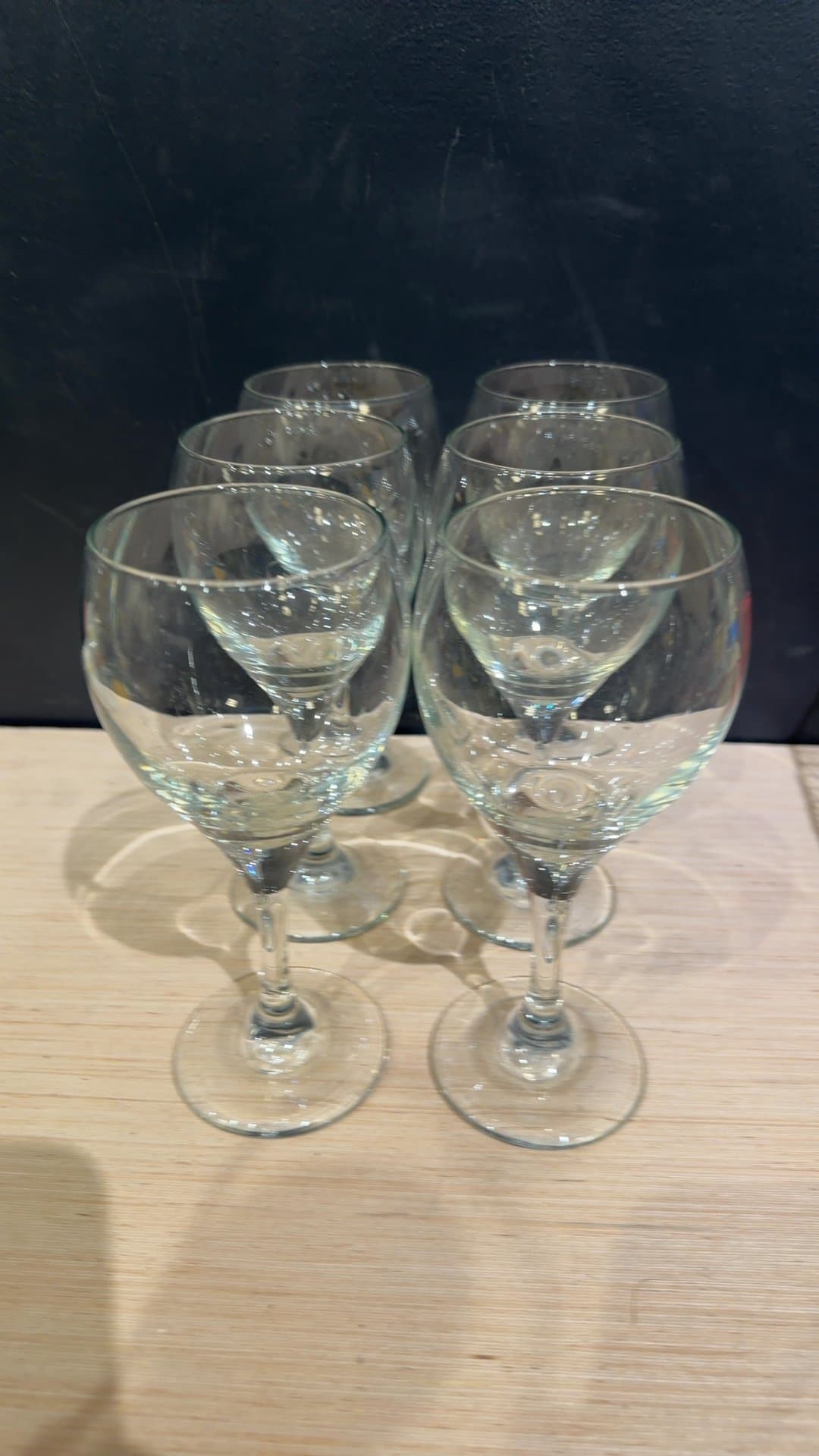 Clear Glass Wine Goblets - Set of 6 - Image 1