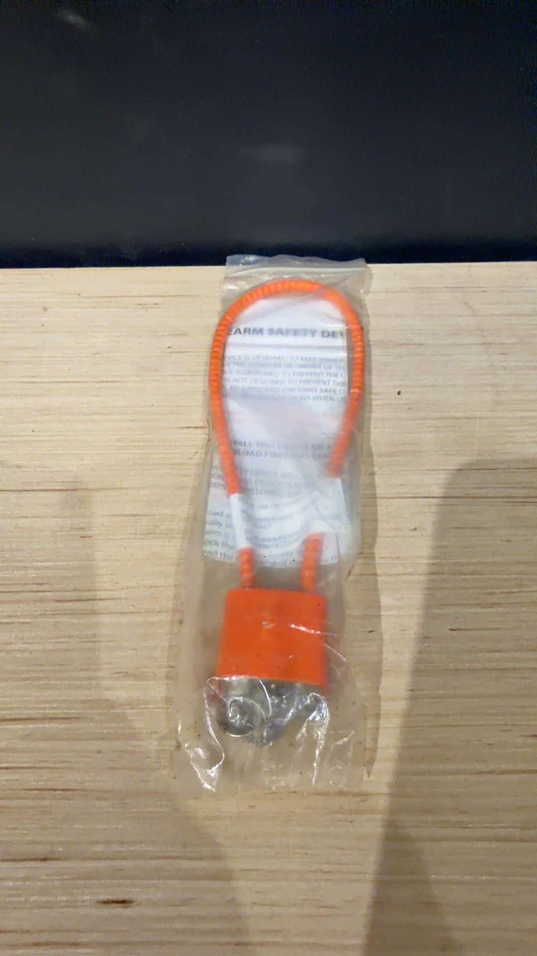 Orange Cable Firearm Safety Lock with Keys - Image 1