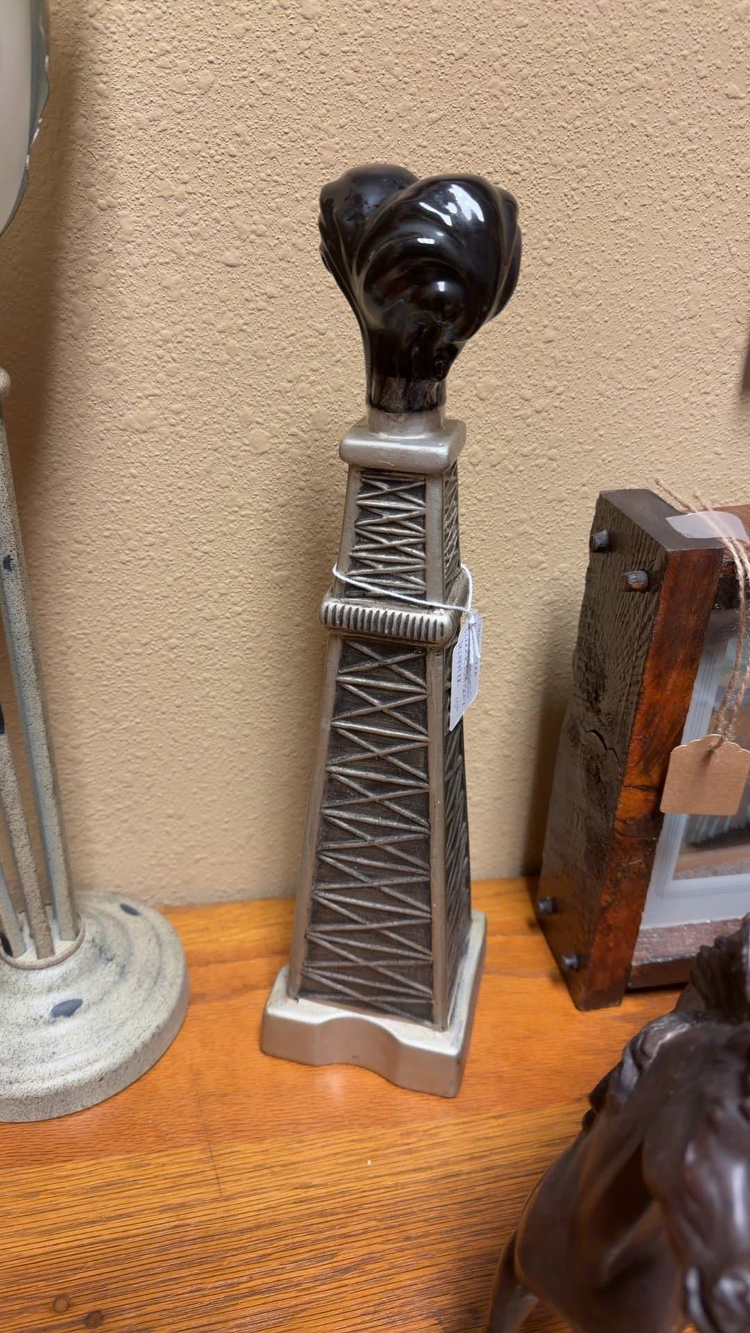 Vintage Oil Derrick Sculpture - Image 1