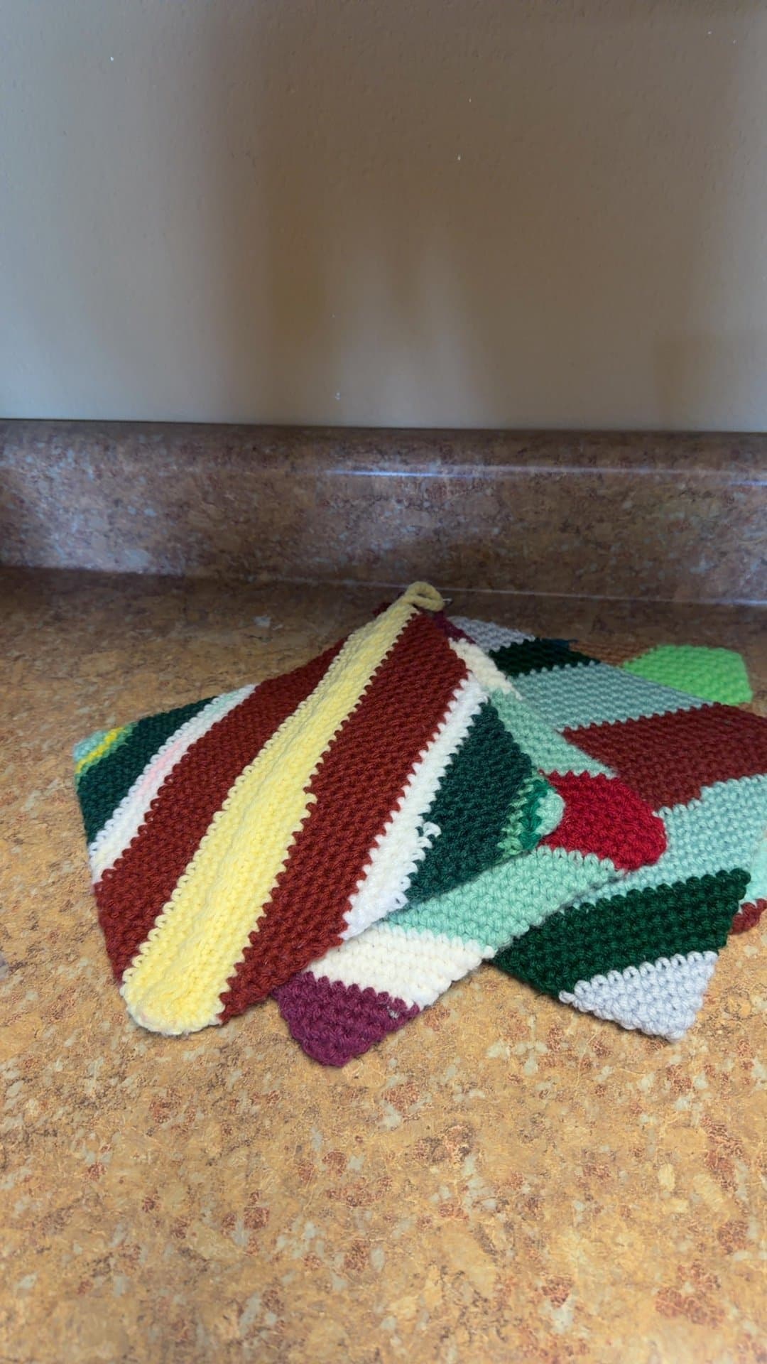 Handmade Knitted potholders-4 - Image 1