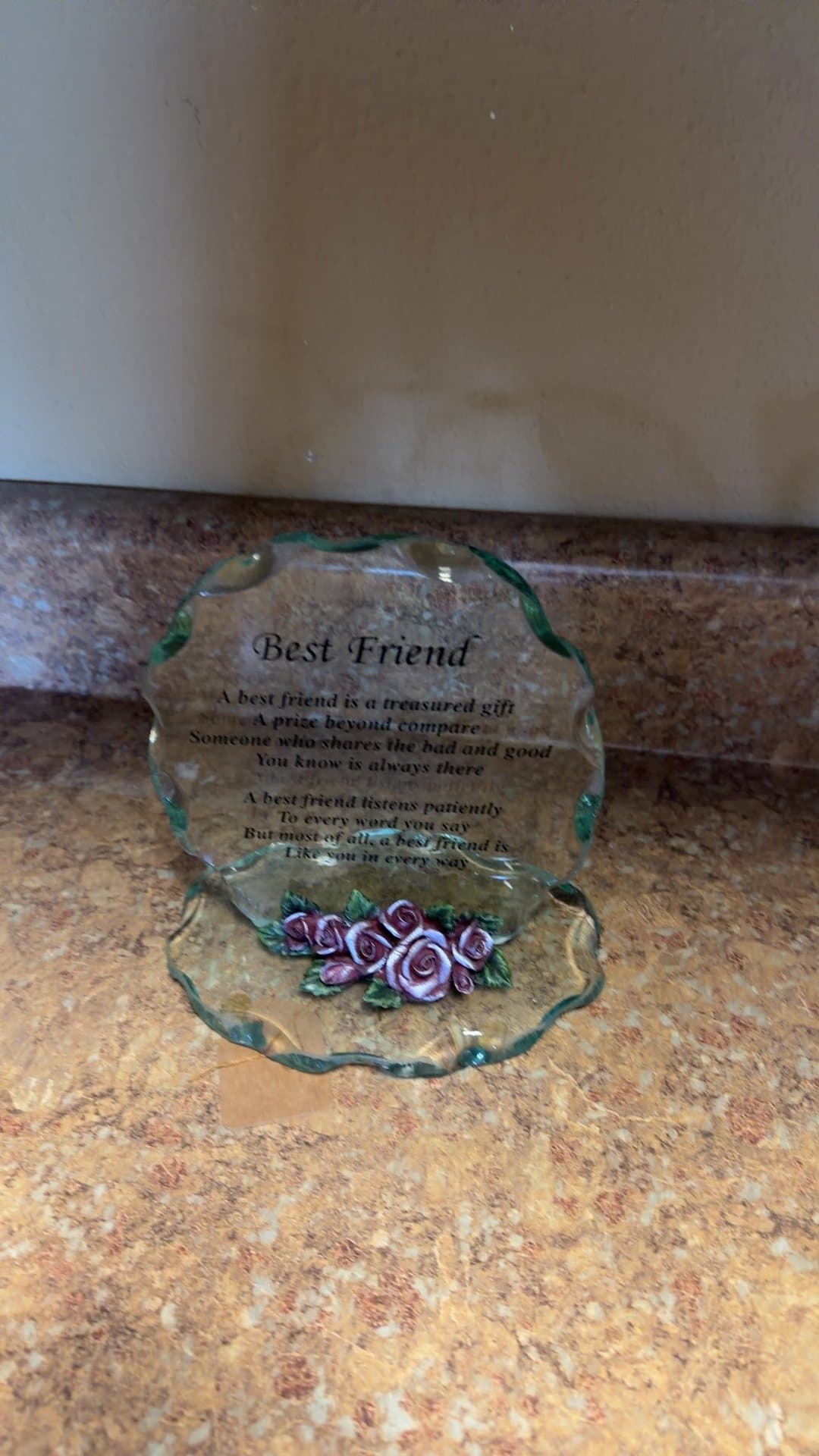 Best Friend Decorative Glass Plaque - Image 1