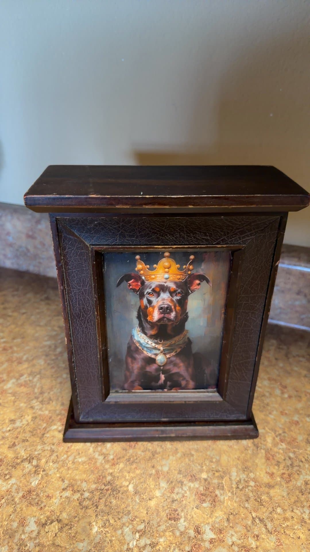 Wooden Key Holder with Dog Portraits - Image 1