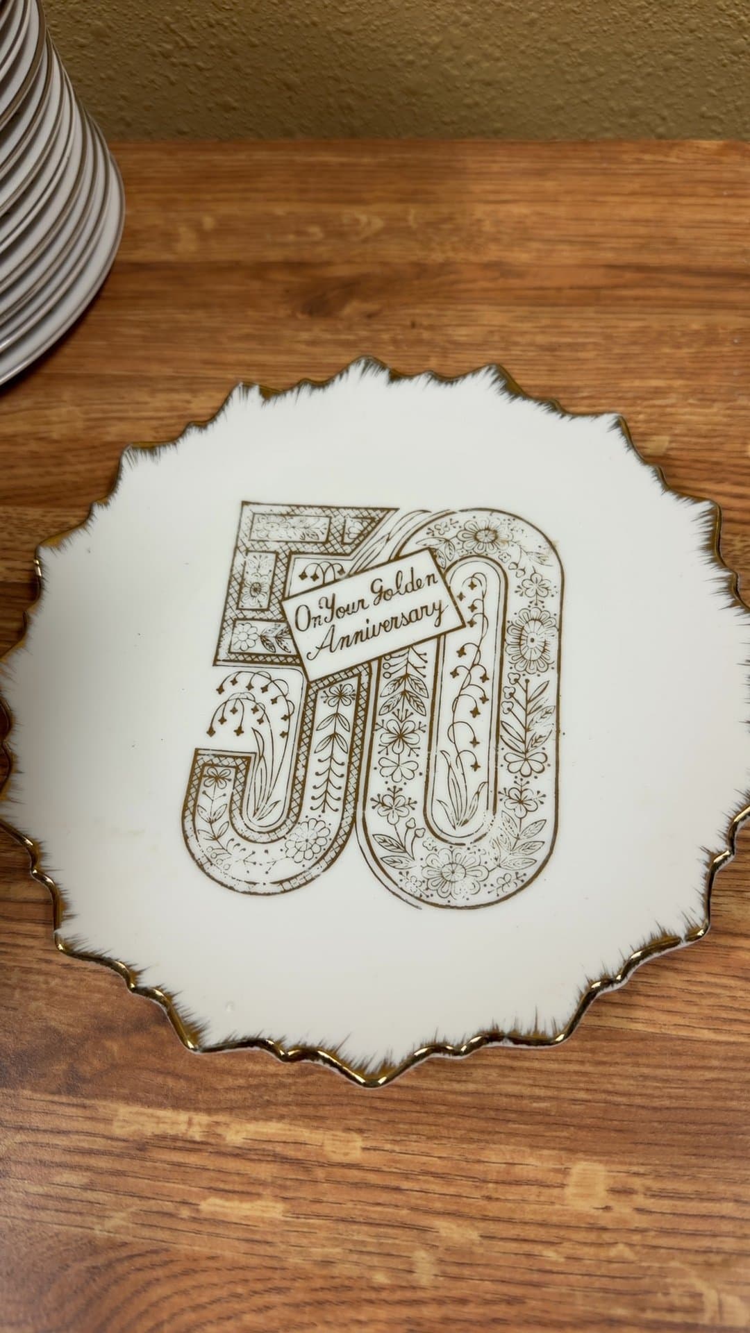 Golden Anniversary Decorative Plate - Image 1