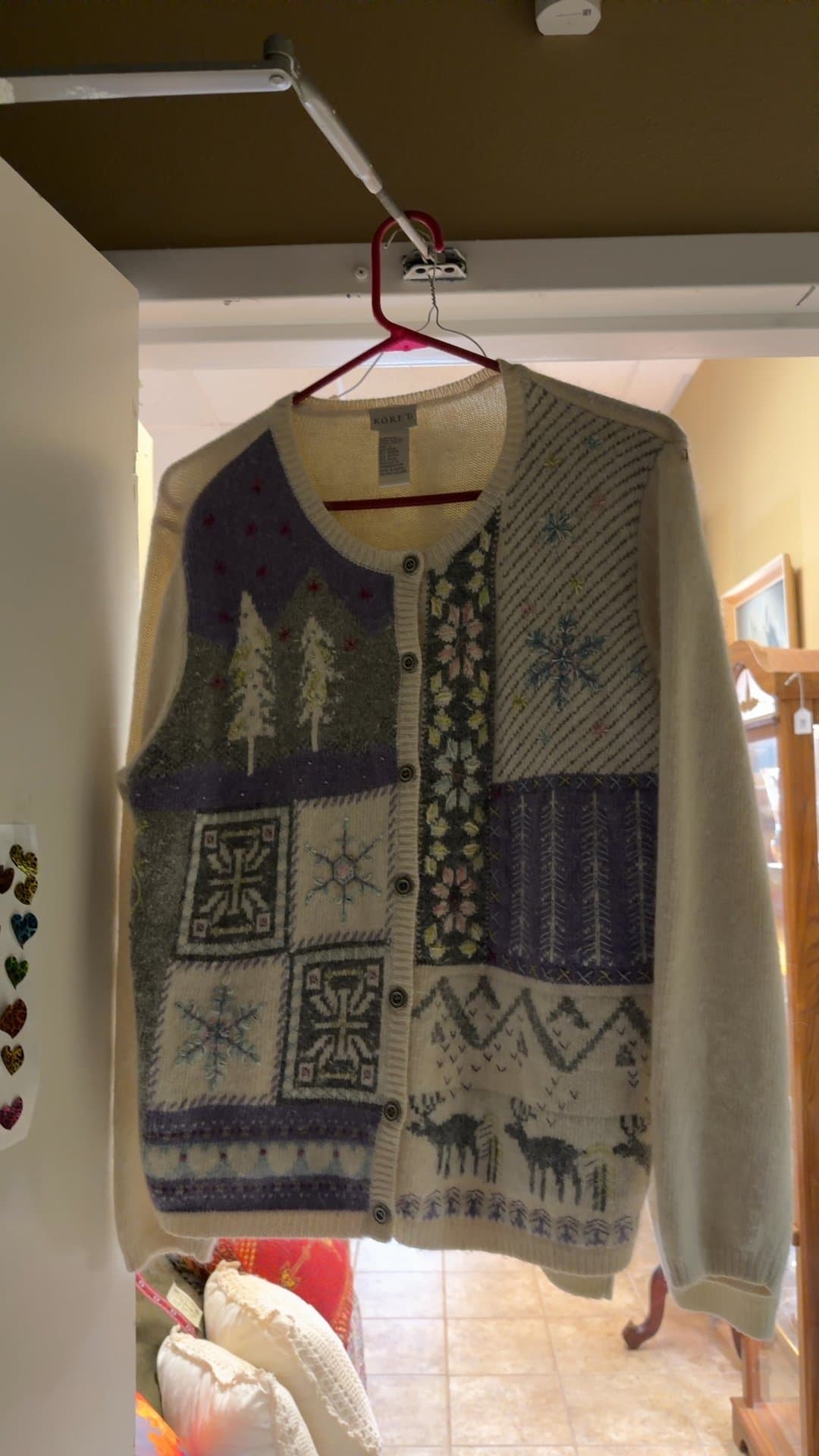 Koret Winter Themed Cardigan Sweater 1980's - Image 1