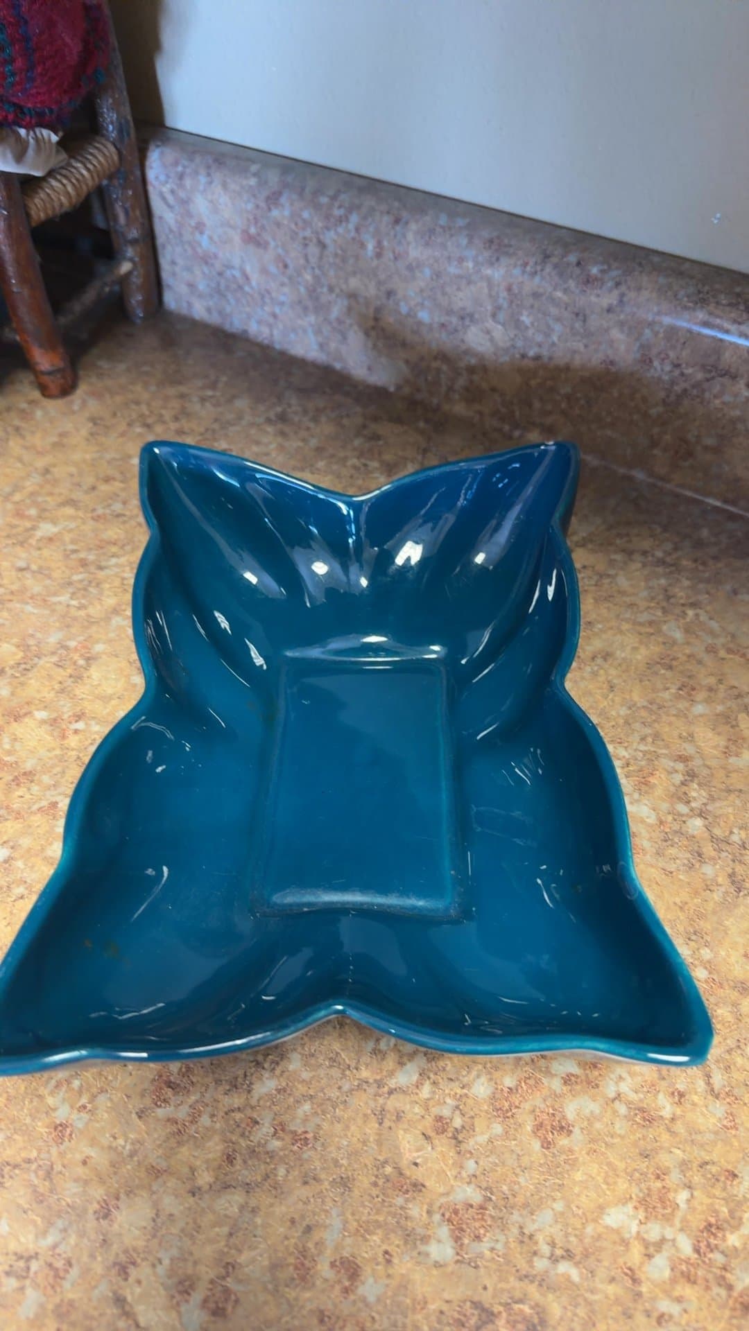 Blue Ceramic Decorative Dish - Image 1