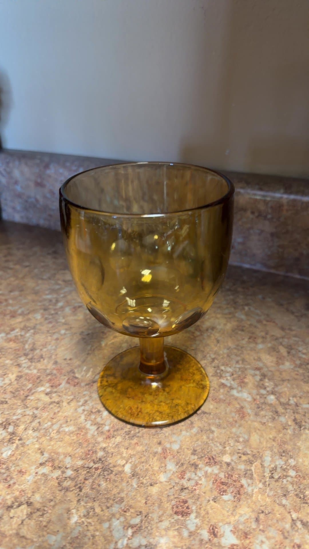 Amber Glass Goblet - Image 1