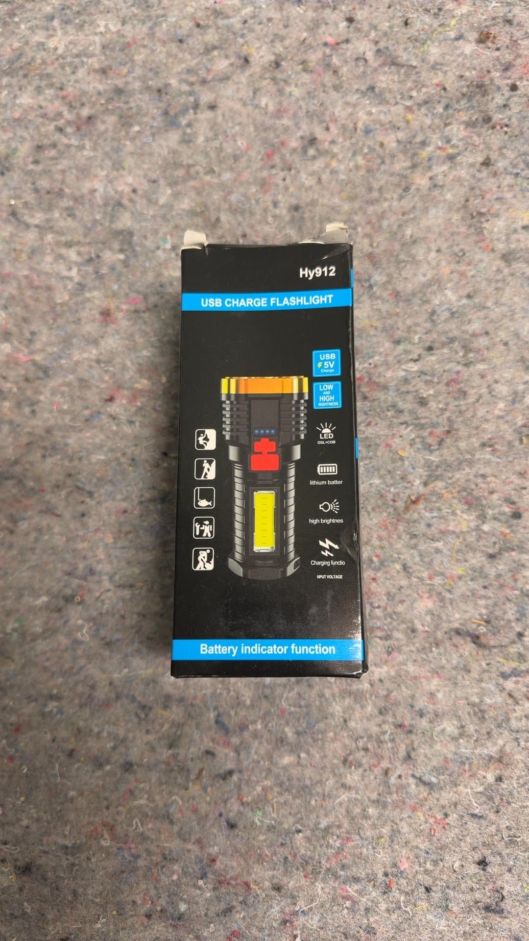 Hy912 USB Charge Flashlight - Image 1