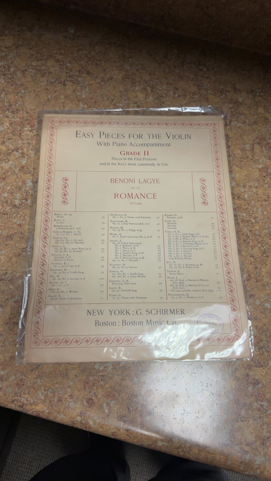 Easy Pieces for the Violin with Piano Accompaniment, Grade II - Image 1