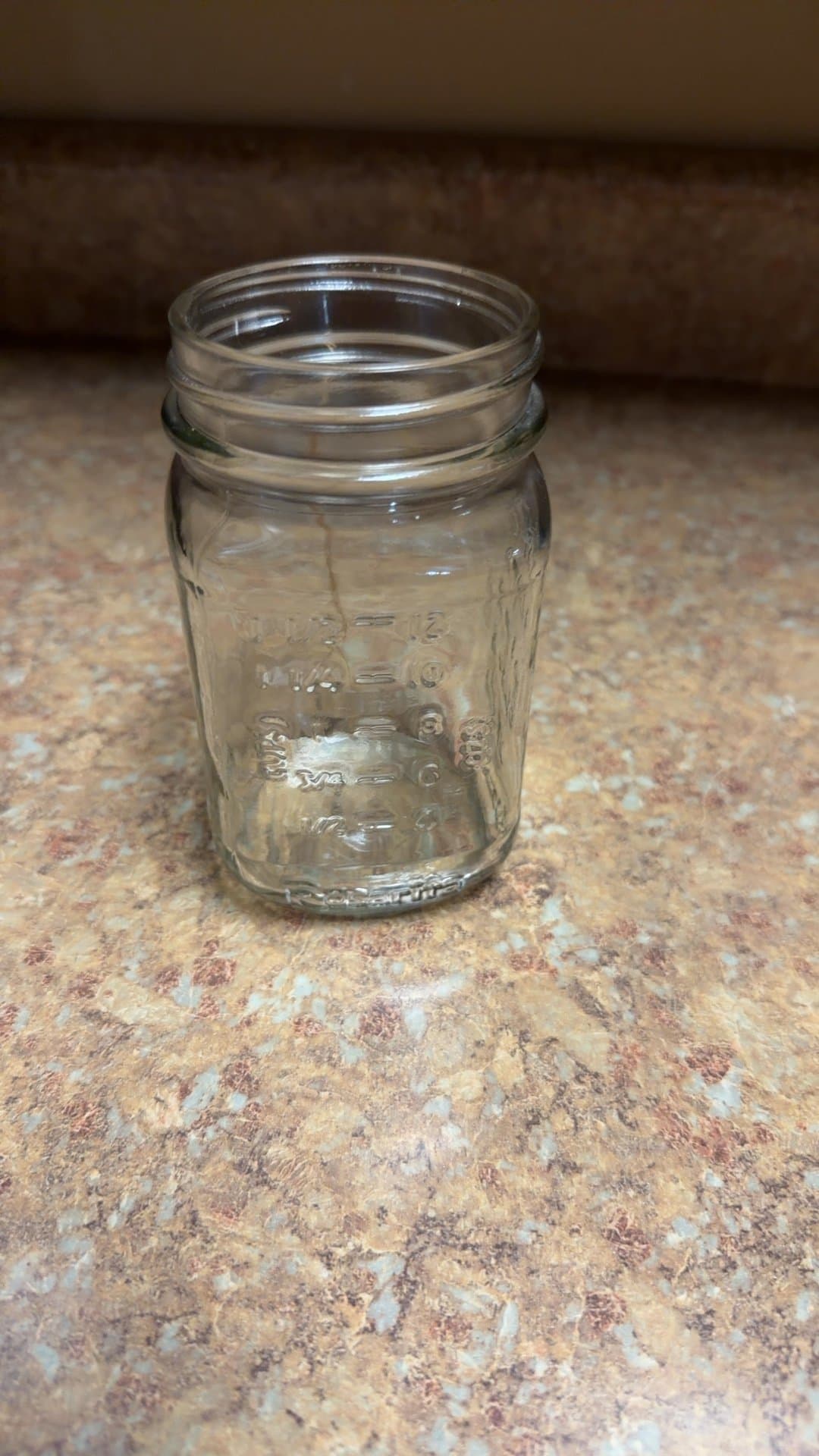 Glass Mason Jar with Measurement Markings - Image 1
