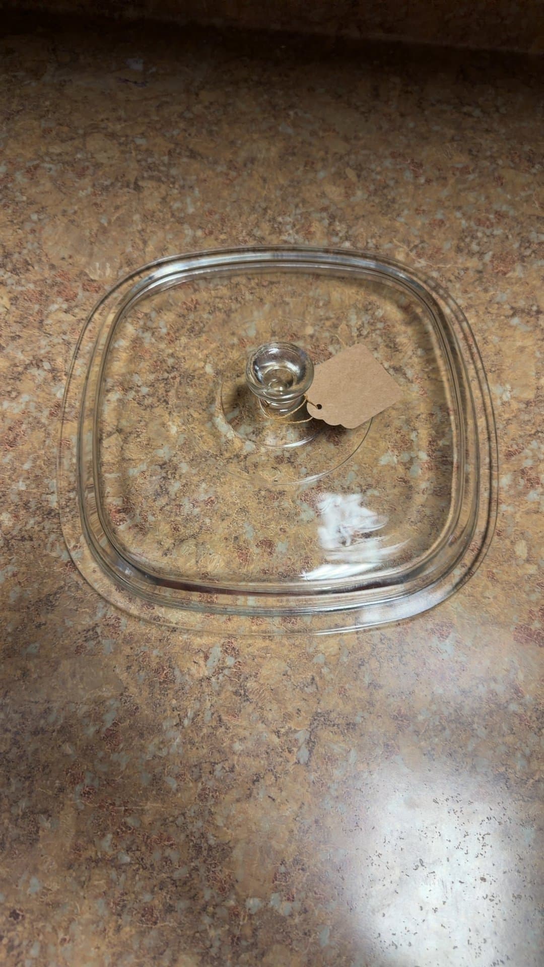 Clear Glass Lid with Knob - Image 1
