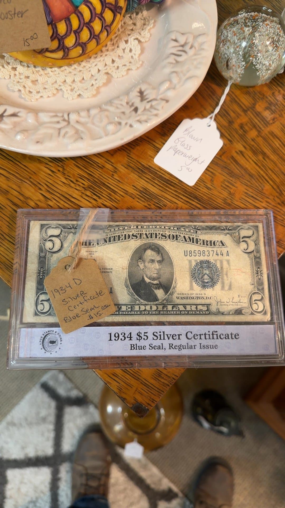 1934 $5 Silver Certificate Blue Seal - Image 1