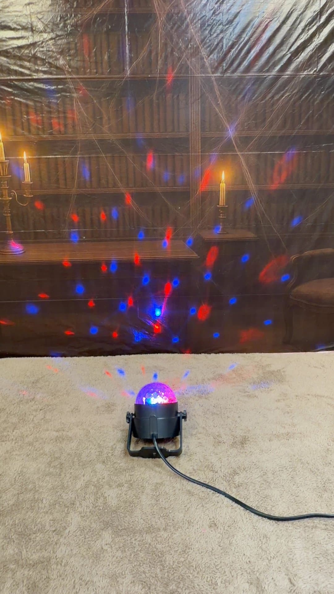 Portable Rotating RGB LED Disco Ball Party Light - Image 1