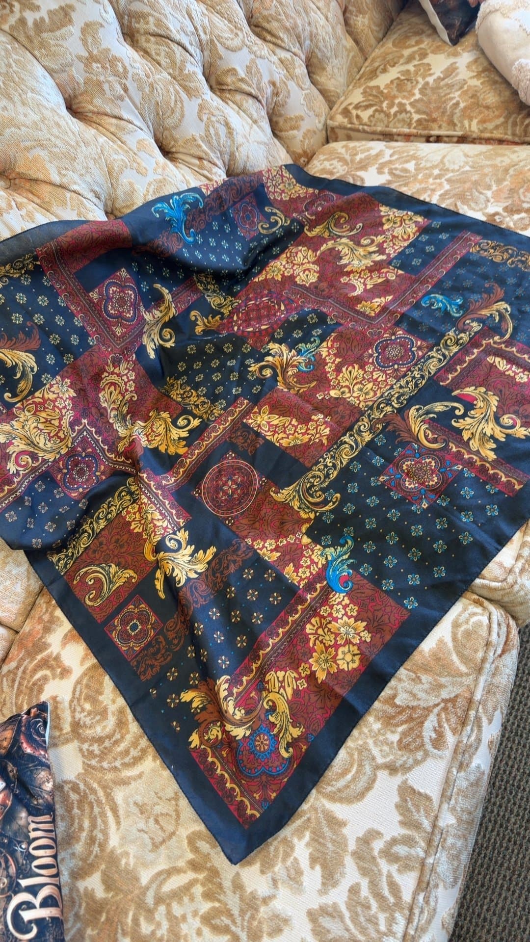 Vintage Paisley Silk Scarf - Image 1