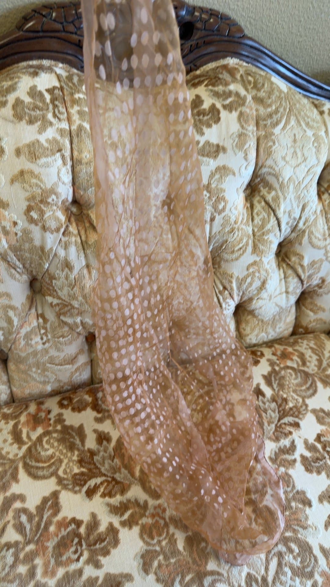 Sheer Polka Dot Scarf - Image 1