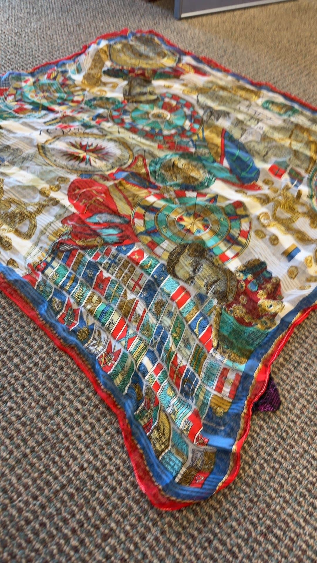 Vintage Nautical Themed Scarf - Image 1