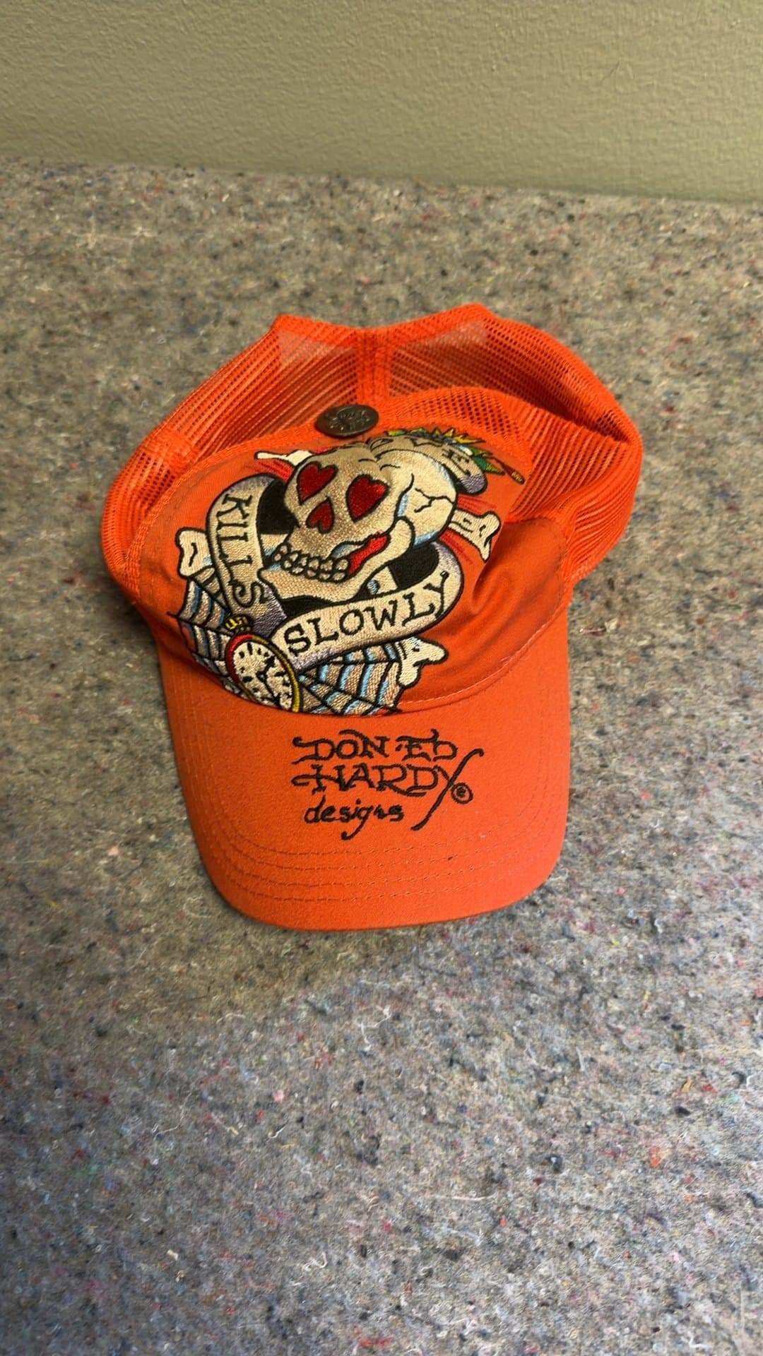 Ed Hardy 'Kills Slowly' Trucker Cap - Image 1