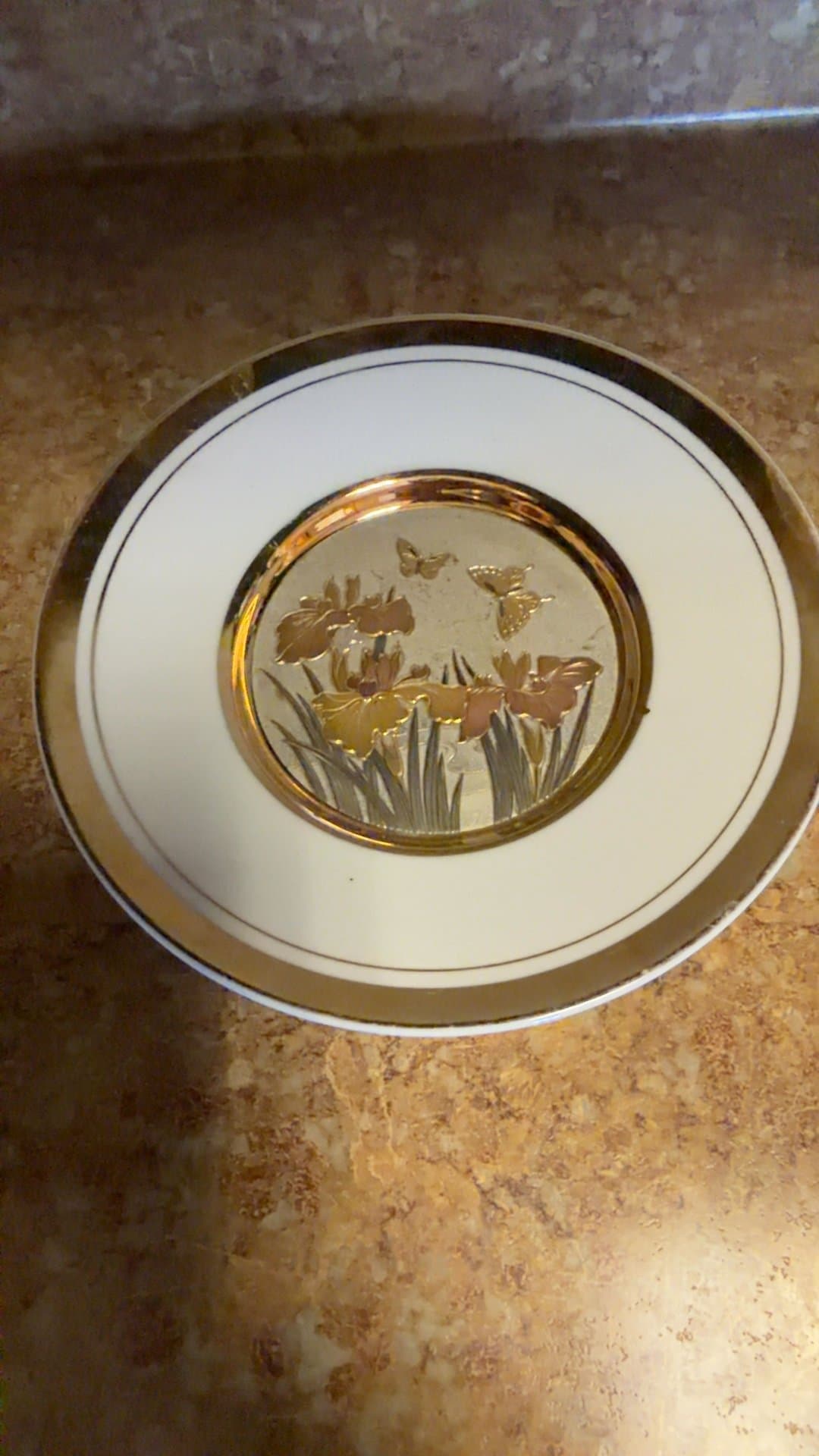Art of Chokin porcelain plate - Image 1