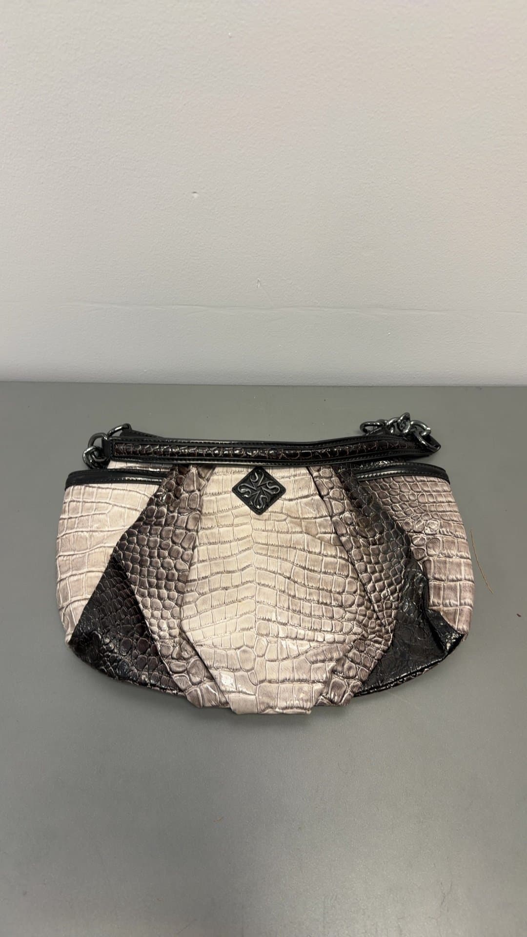 Simply Vera Vera Wang Faux Crocodile Shoulder Bag - Image 1