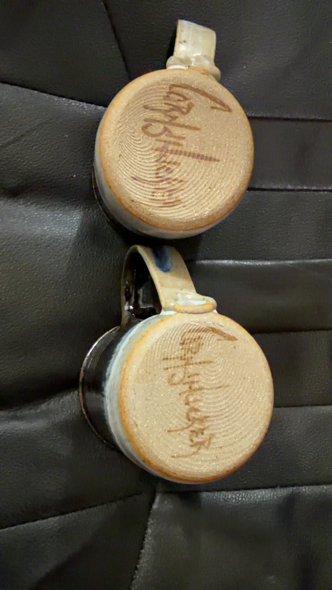Handcrafted Ceramic Mugs with Signature - Image 1