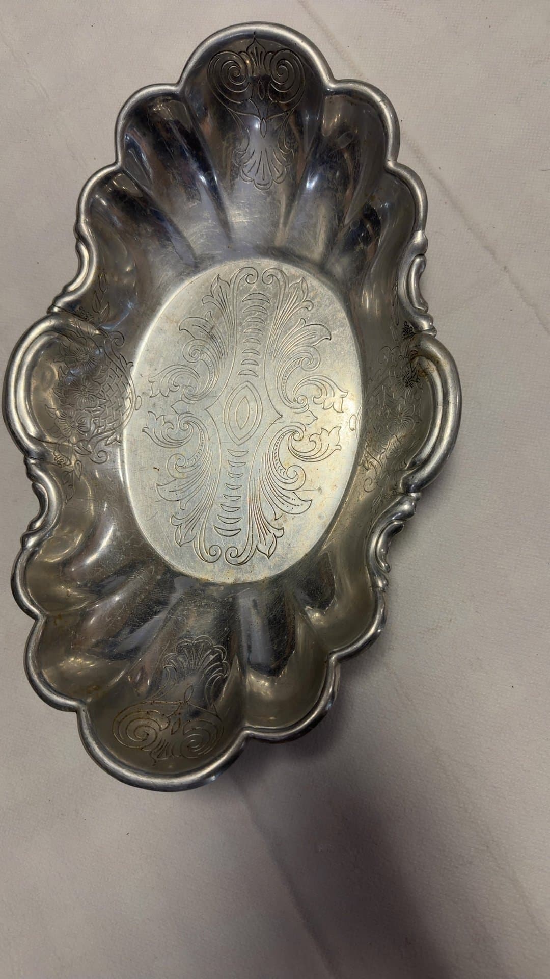 Antique Silver Plated Decorative Dish - Image 1