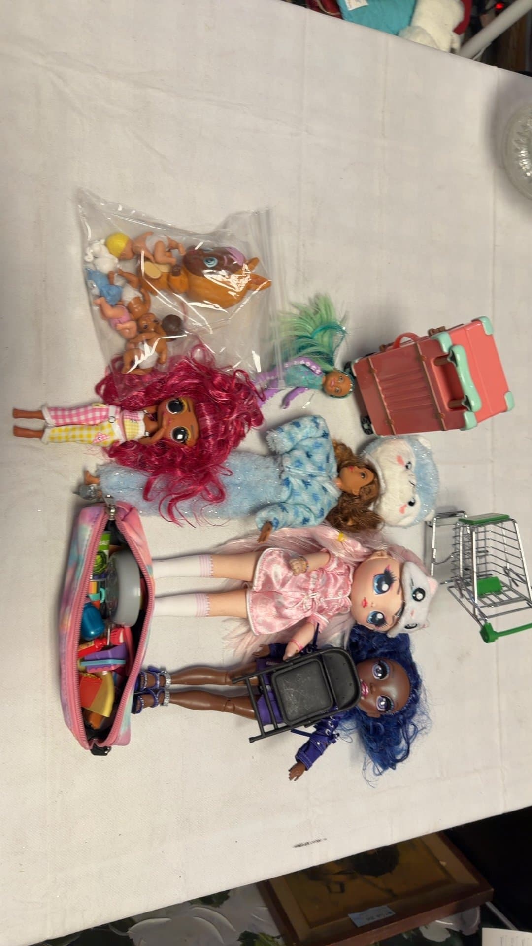 Assorted Fashion Dolls and Accessories Lot - Image 1