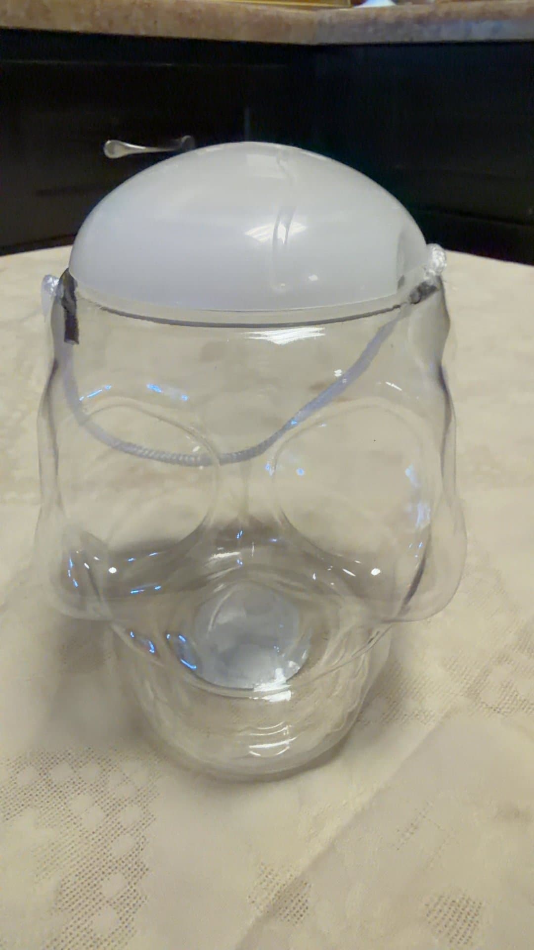 Skull-Shaped Plastic Candy Jar - Image 1