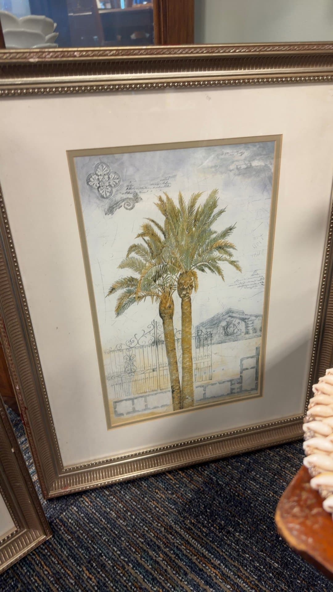 Framed Palm Tree Artwork - Image 1