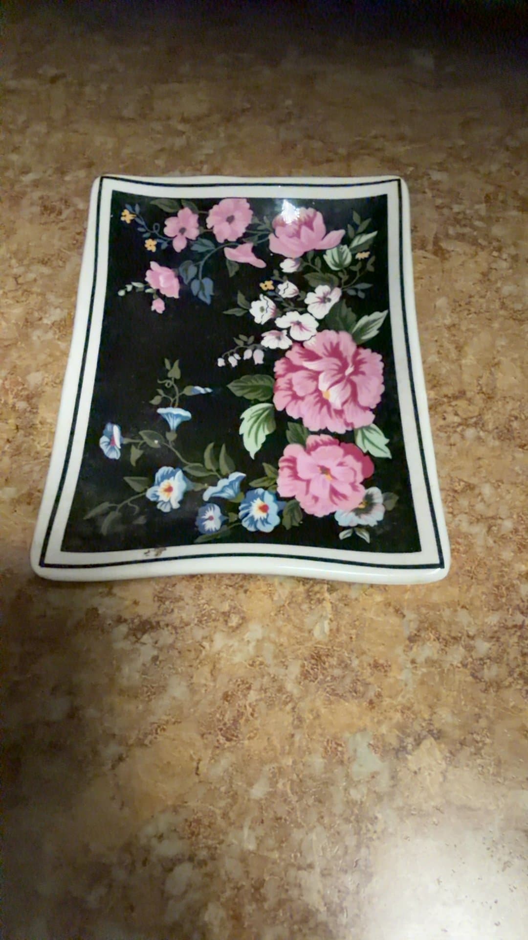 Floral Decorative Tray - Image 1