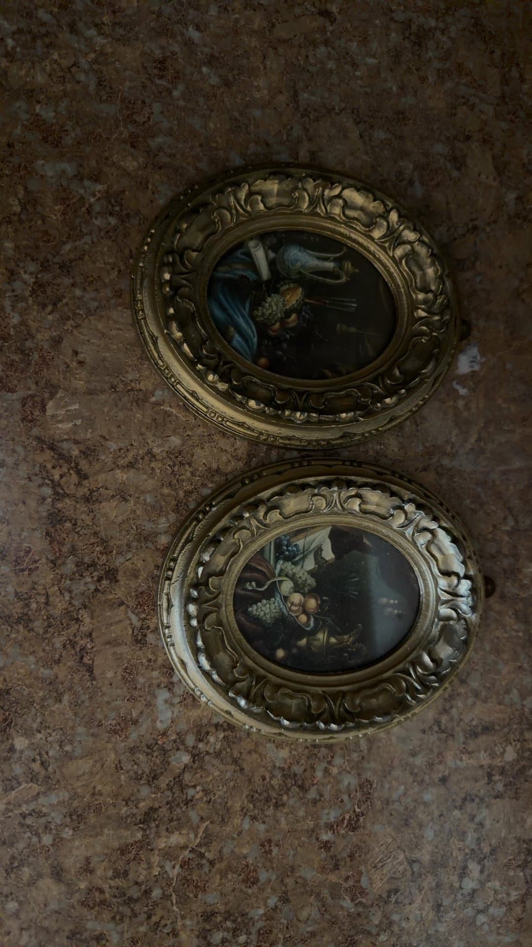 2-Italian Hollywood Regency style still life prints - Image 1