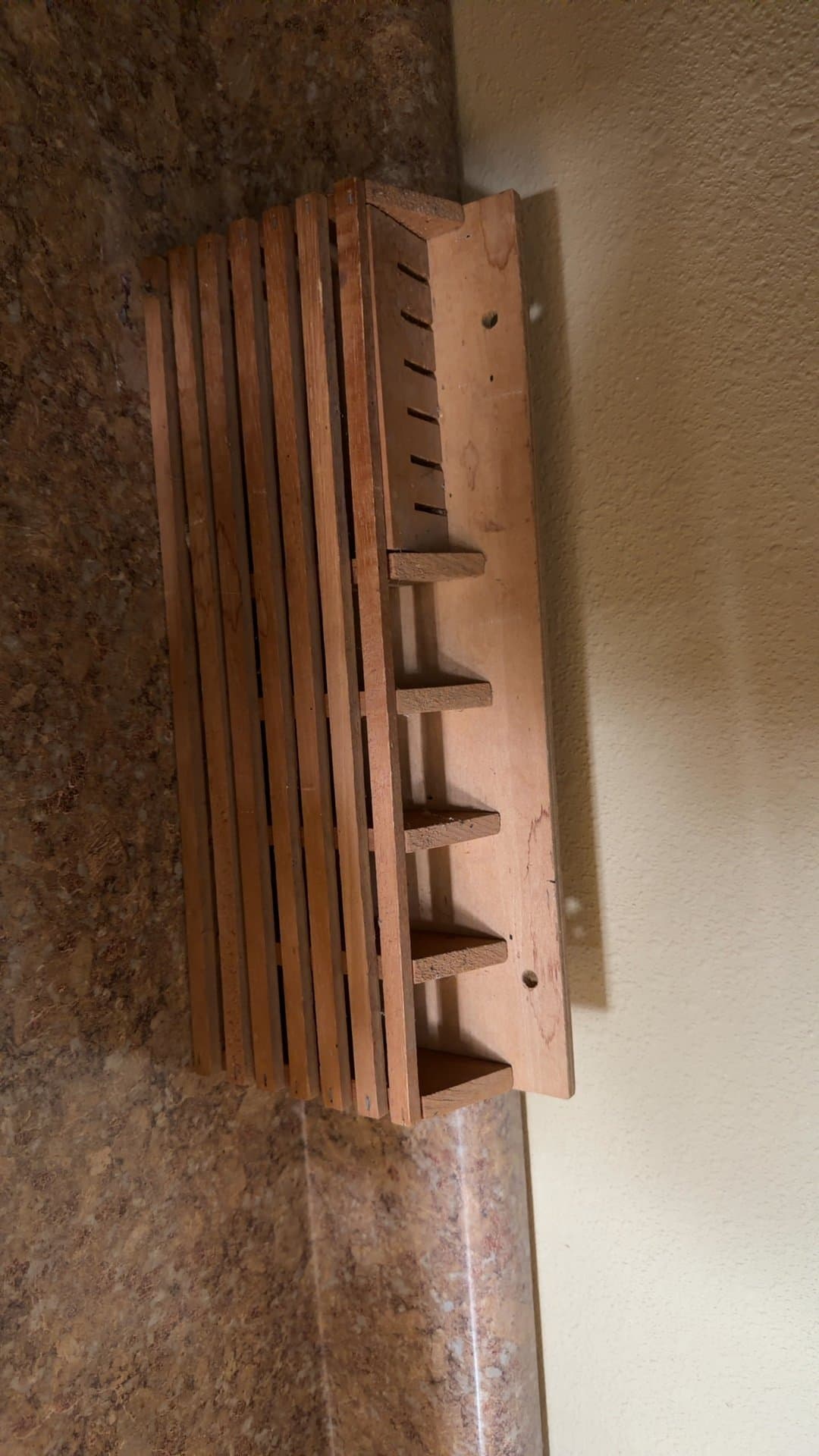 Wooden Wall-Mounted knife and silverware holder - Image 1