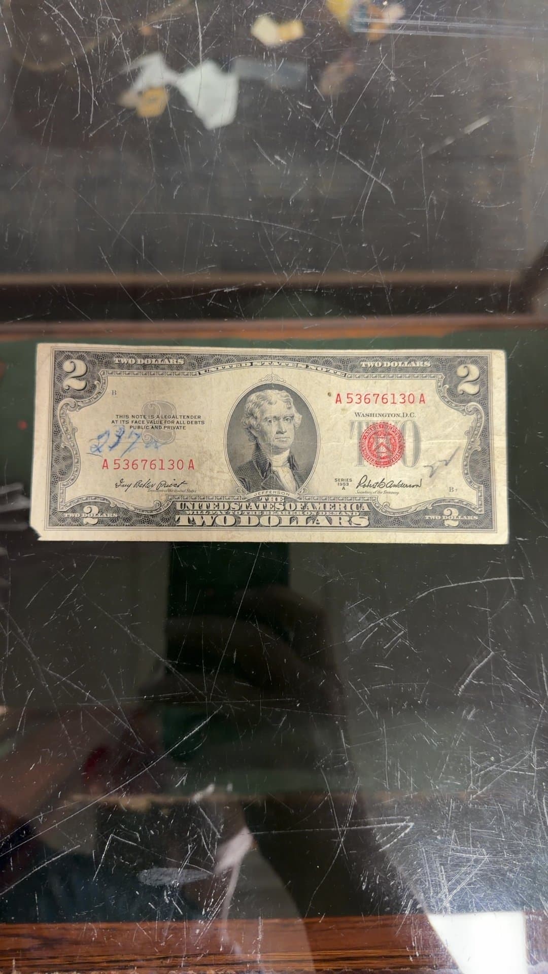 1953 United States Two-Dollar Bill - Image 1