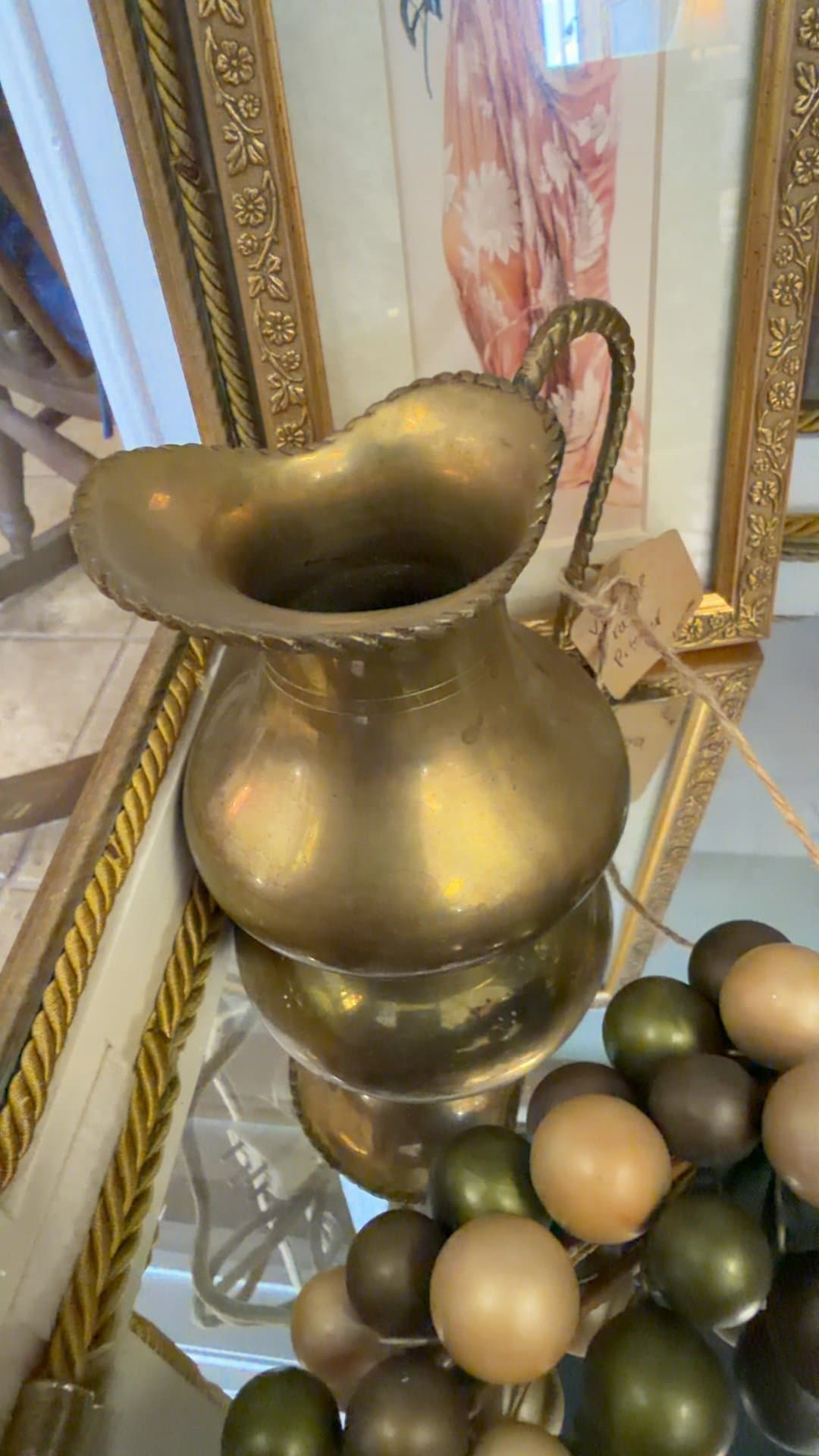 Vintage Brass Pitcher - Image 1