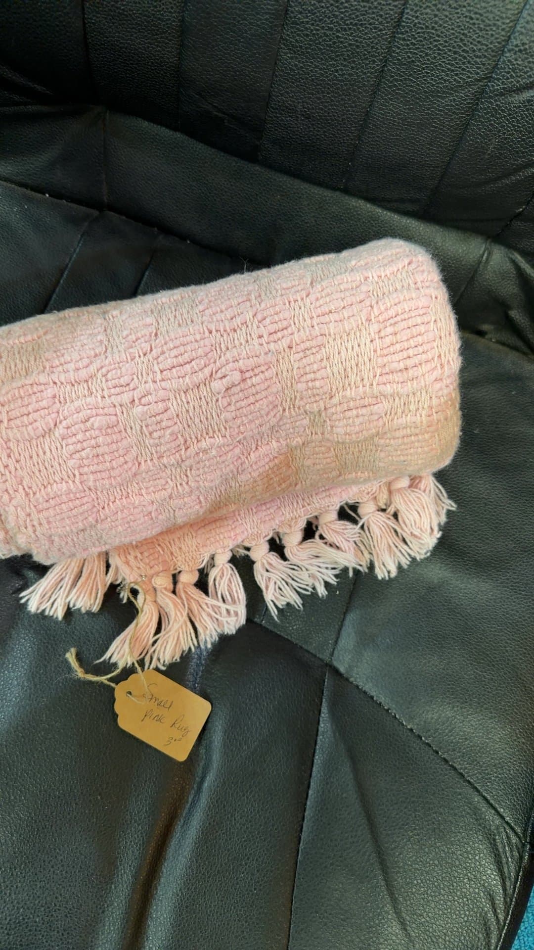 Small Pink Wool Rug - Image 1