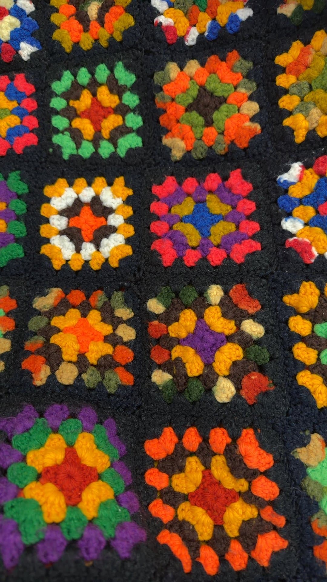 Handmade Crochet Granny Square Blanket - Image 1