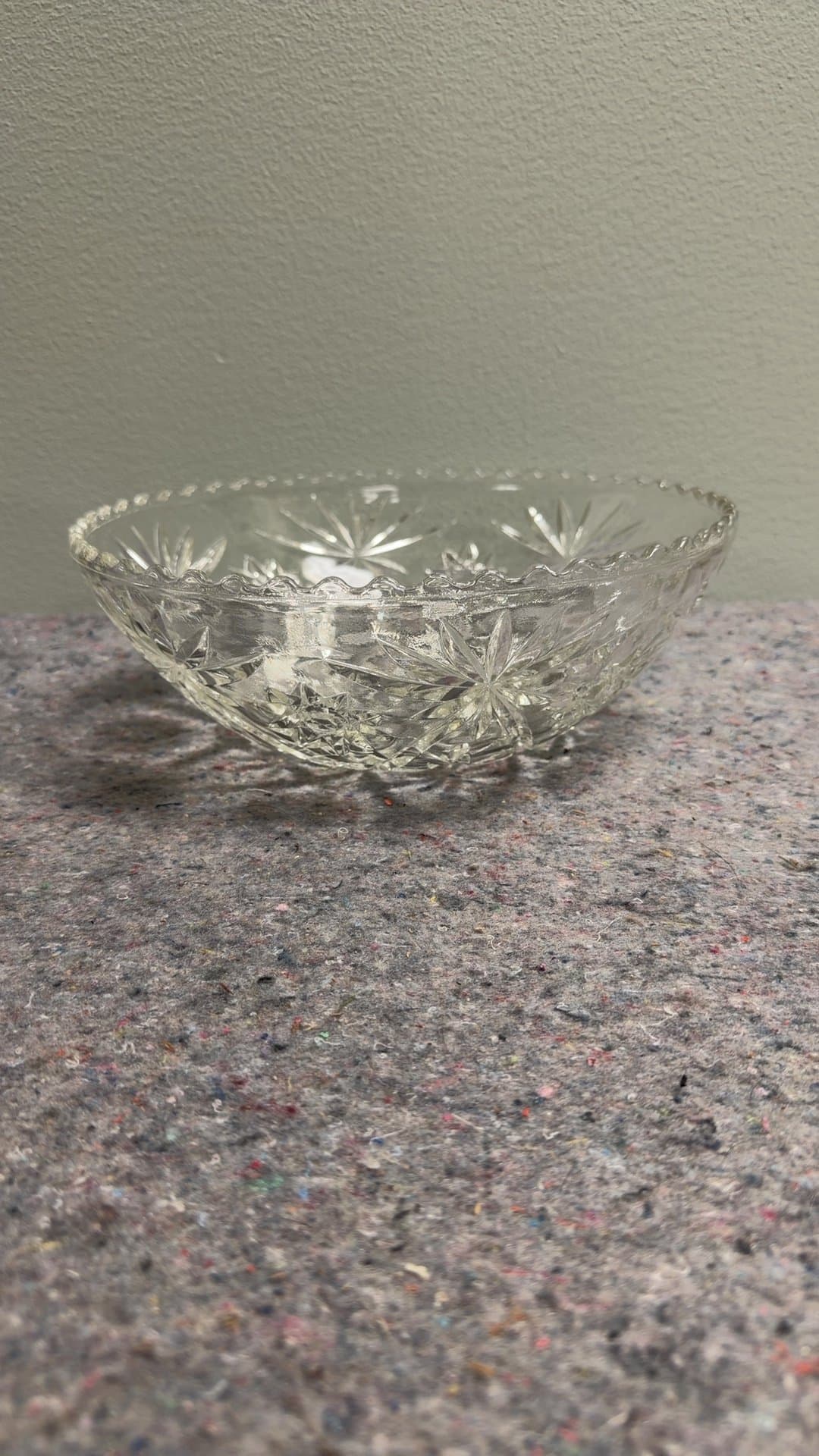 Vintage Cut Glass Bowl - Image 1
