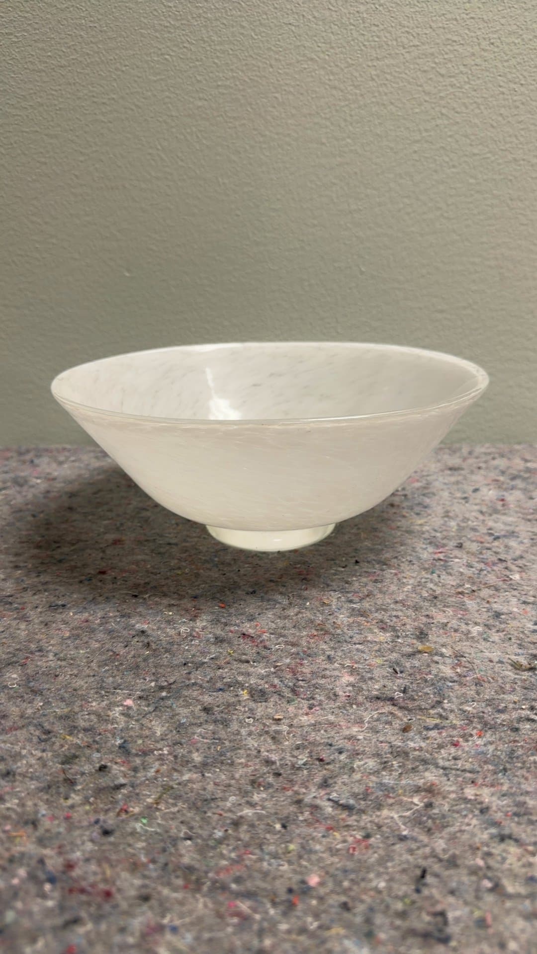 White Swirled Glass Bowl - Image 1