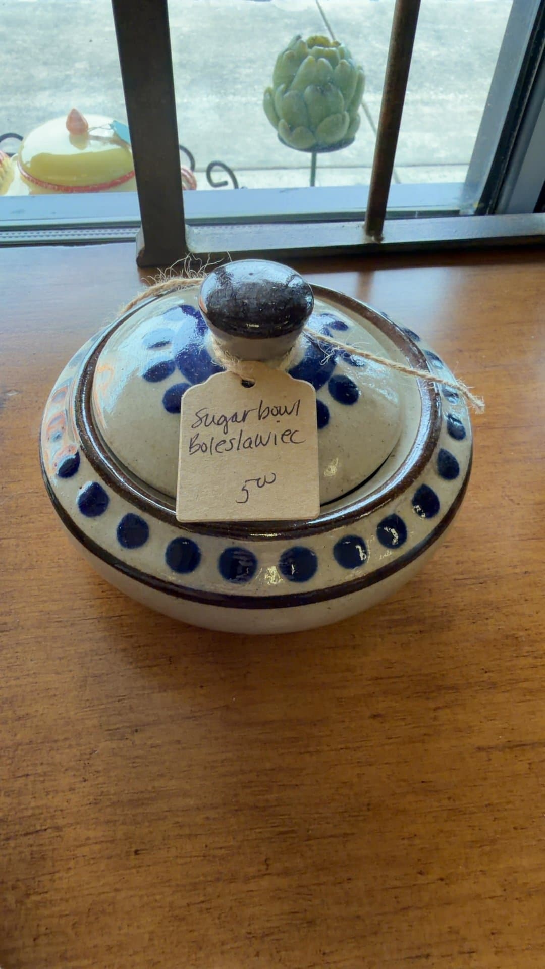 Bolesławiec Ceramic Sugar Bowl - Image 1