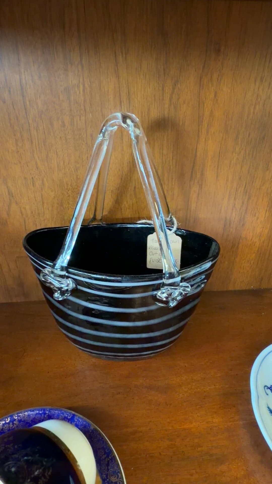 Hand Blown Murano Art Glass Purse Vase - Image 1