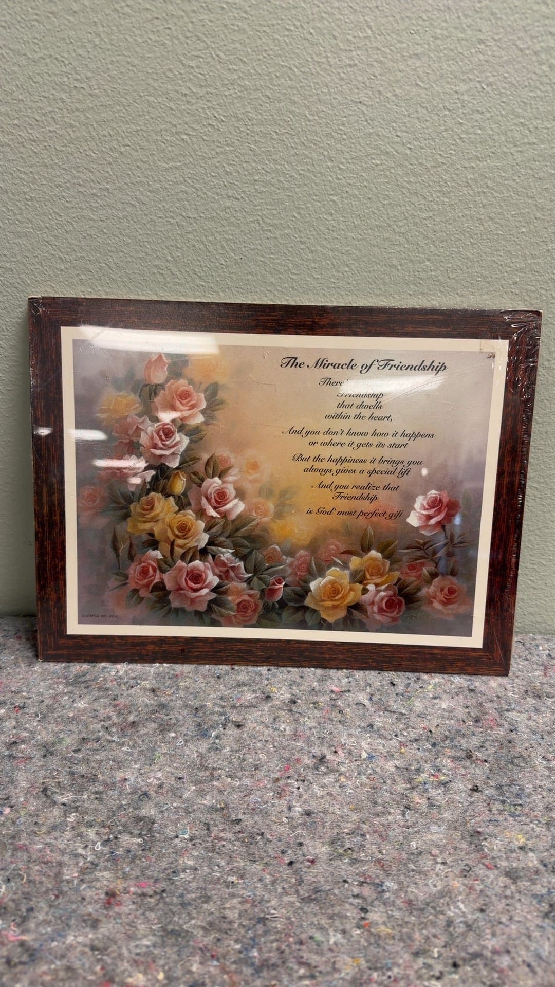 Floral Friendship Poem Picture Frame - Image 1