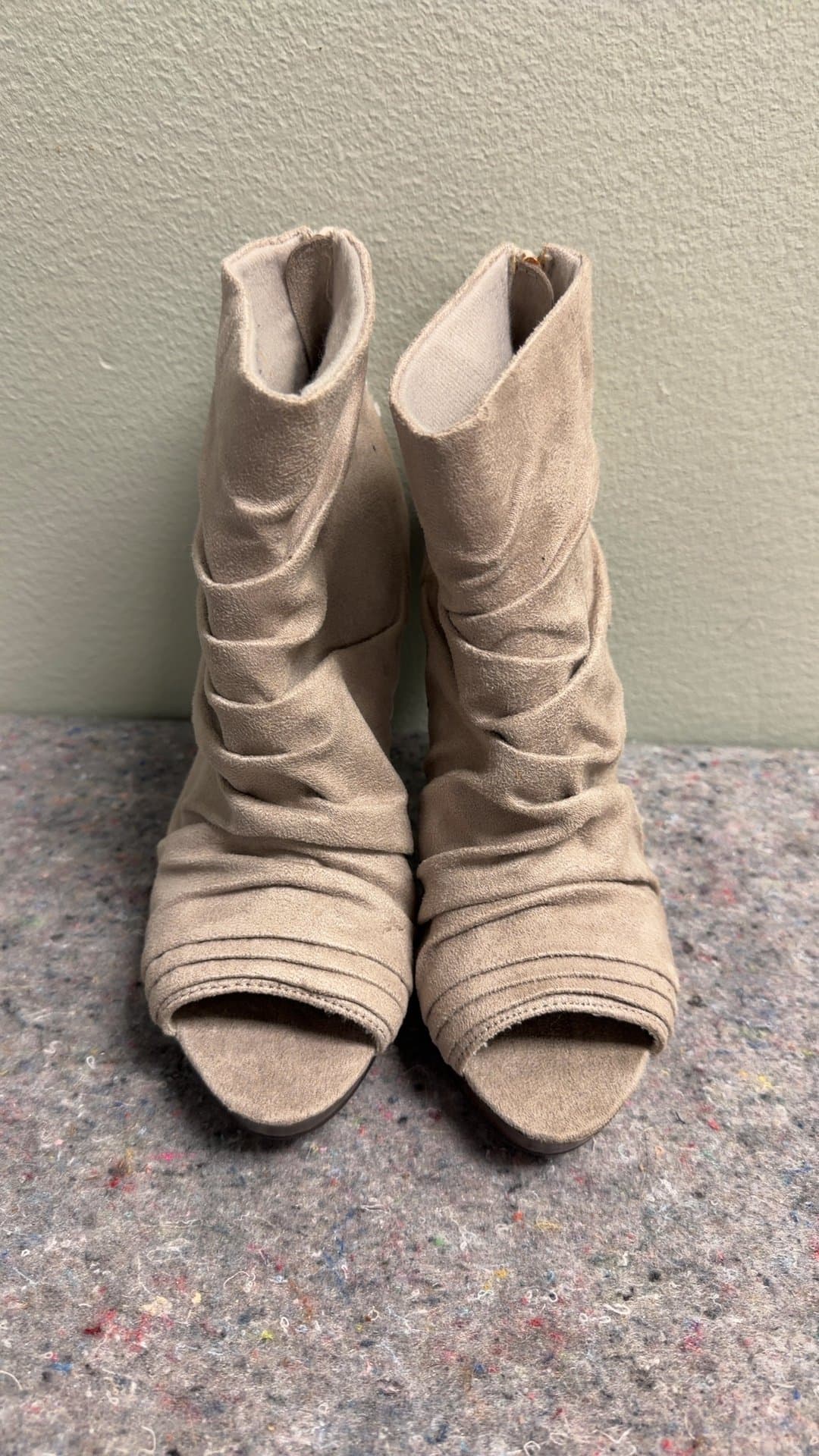 Fioni Peep Toe Ankle Boots - Image 1