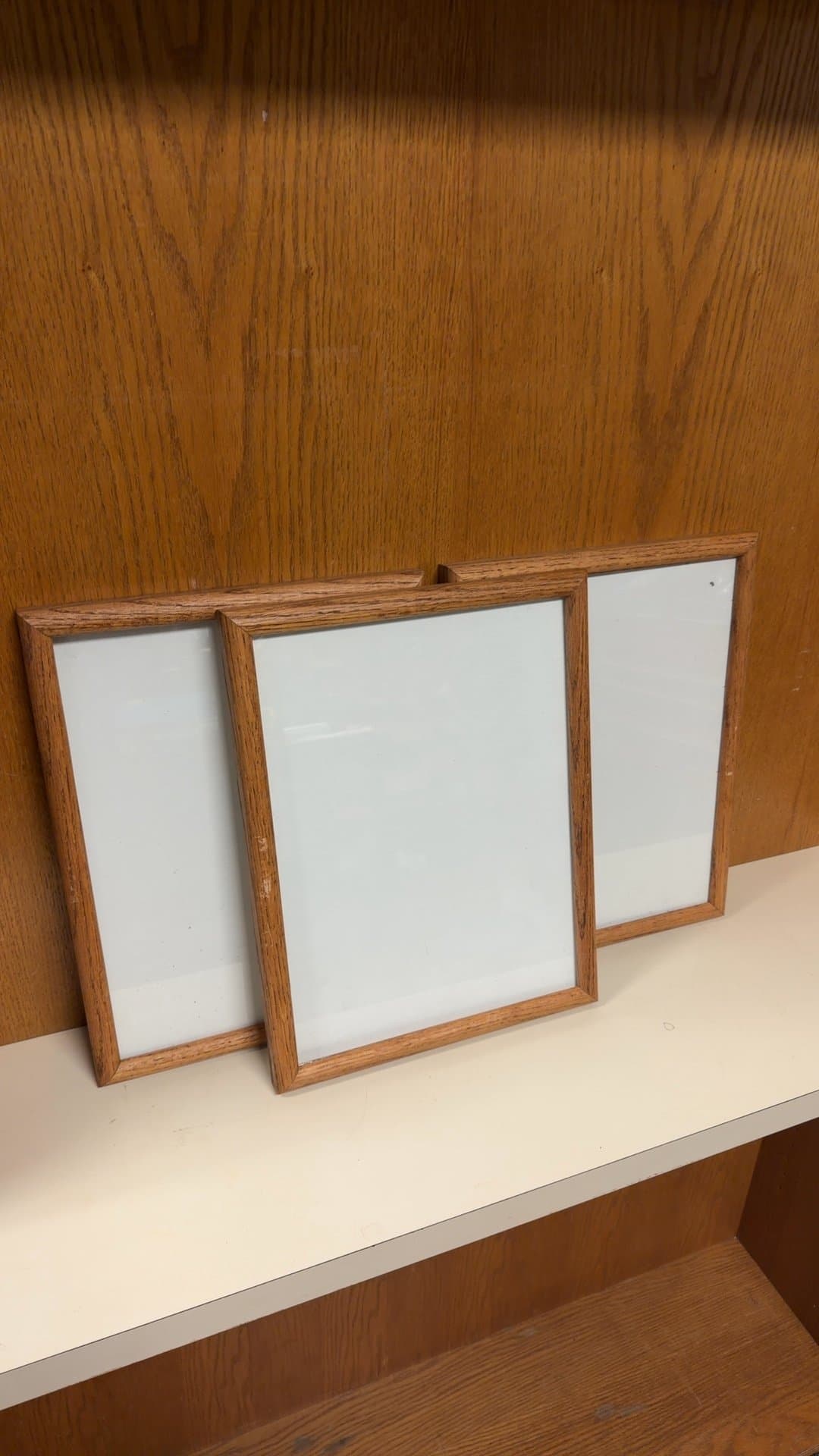 Wood Framed Dry Erase Whiteboards - Set of 3 - Image 1