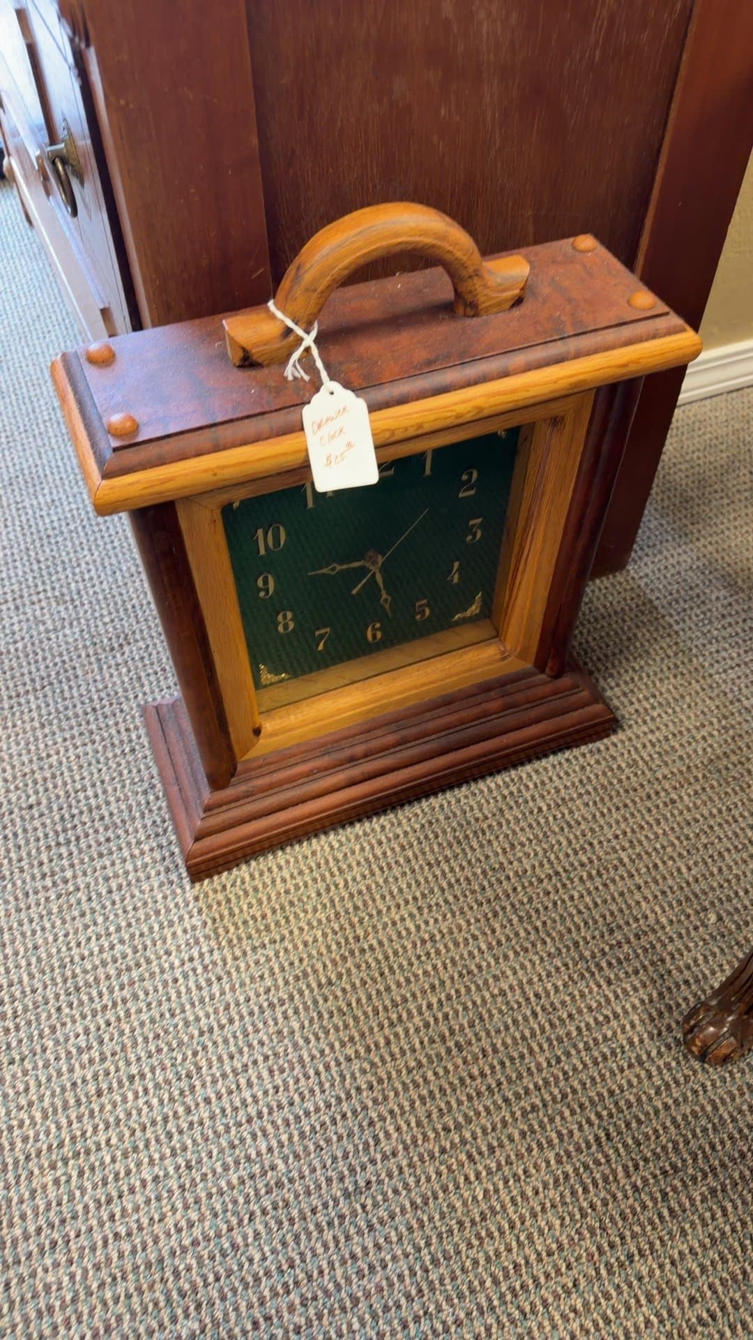 Vintage Wooden Drawer Clock - Image 1