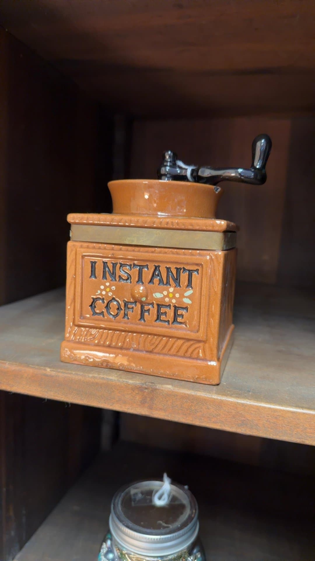 1950s-60s Japanese Instant Coffee Storage Jar - Image 1
