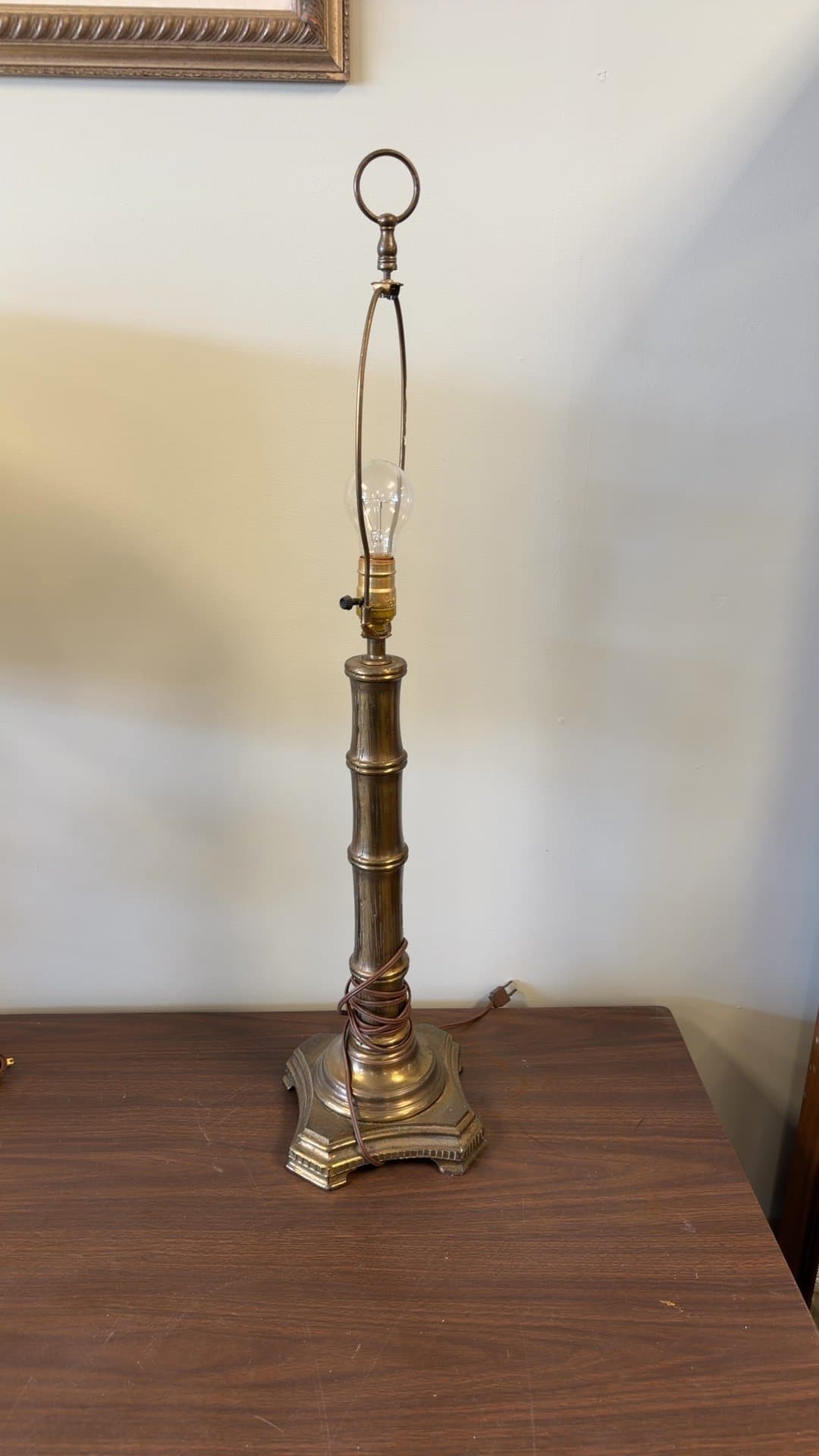 Vintage Brass Table Lamp - Image 1