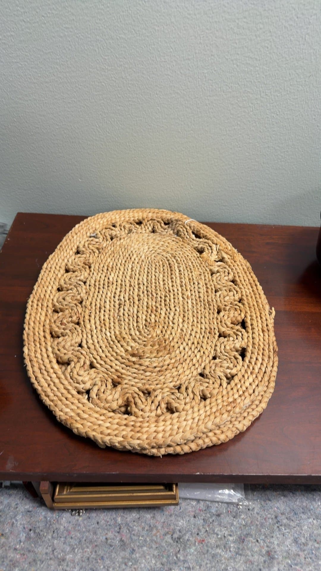 Handmade Crochet Jute Placemat - Image 1