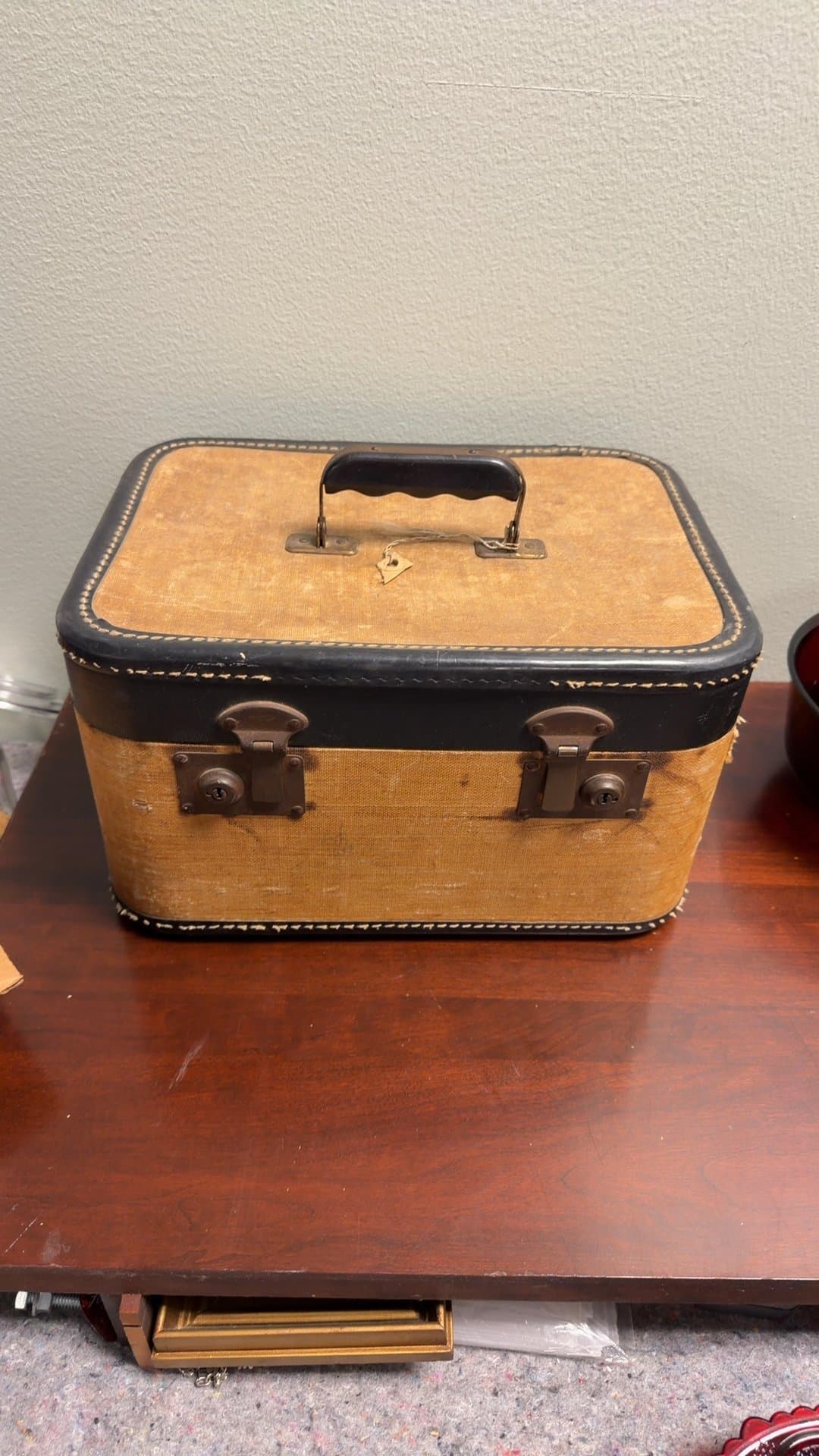 Vintage Canvas and Leather Briefcase - Image 1